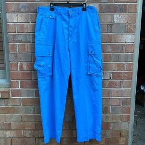 Men's Polo Ralph Lauren Blue Cargo Pants Cotton